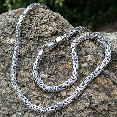 925 Sterling Silver Woven Rope Necklace - Men's VIP Shop