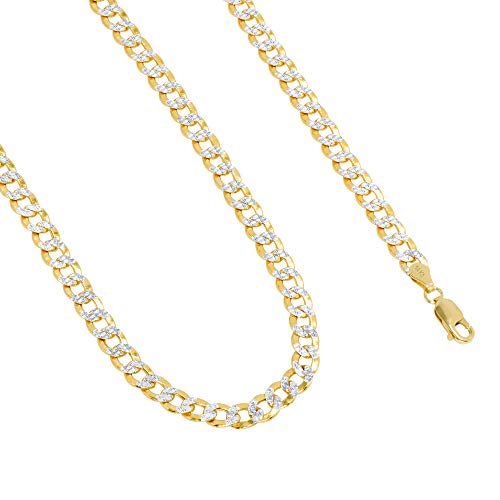 Nuragold 14k Yellow Gold Cuban Chain Necklace