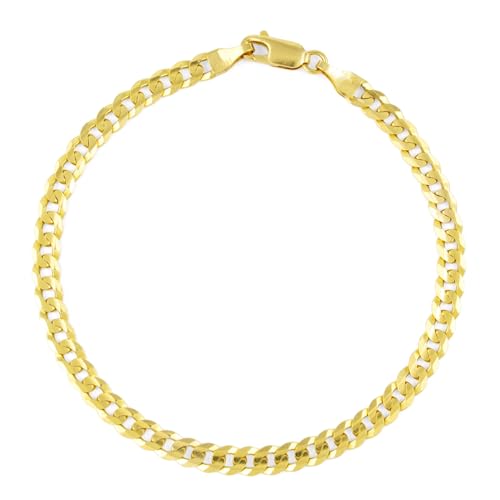 Nuragold 14k Cuban Curb Link Chain Bracelet