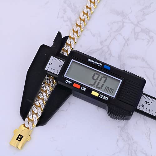 Nuragold 10k Yellow Gold Cuban Link Bracelet Men's