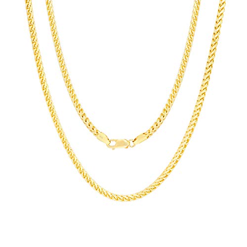 Men's 14k Yellow Gold 3.5mm Chain Necklace