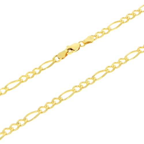 Nuragold 10k Yellow Gold Figaro Chain Necklace