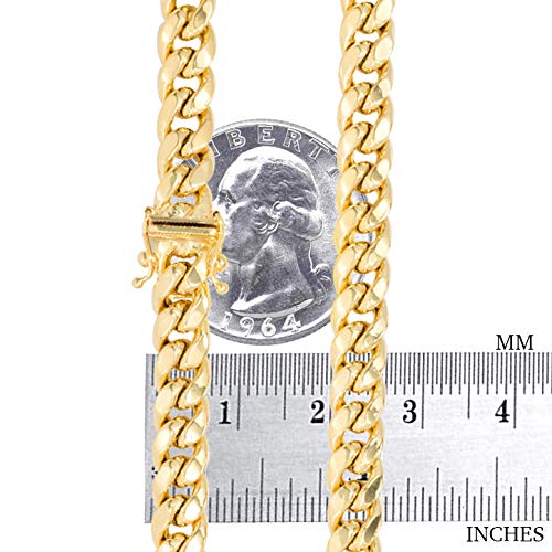 Nuragold 10k Yellow Gold 7mm Miami Cuban Link