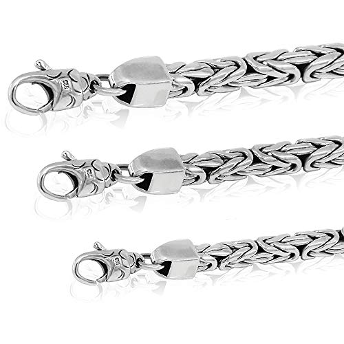 925 Sterling Silver Woven Rope Necklace - Men's VIP Shop