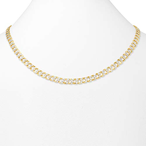 Nuragold 14k Yellow Gold Cuban Chain Necklace
