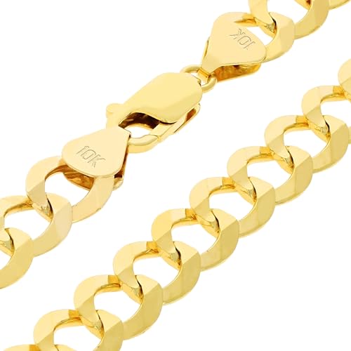 Nuragold 10k Yellow Gold Men's Cuban Curb Bracelet