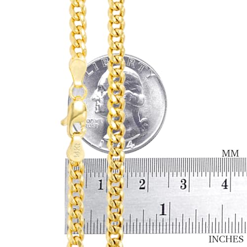 14k Yellow Gold Miami Cuban Link Chain Necklace