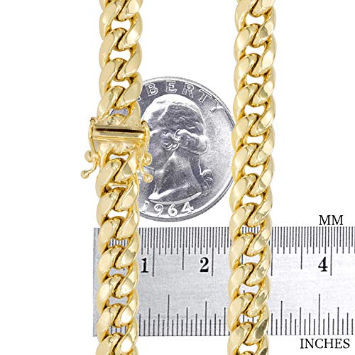 10k Yellow Gold Miami Cuban Link Chain Necklace