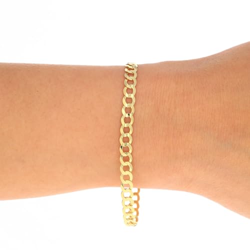 Nuragold 14k Cuban Curb Link Chain Bracelet