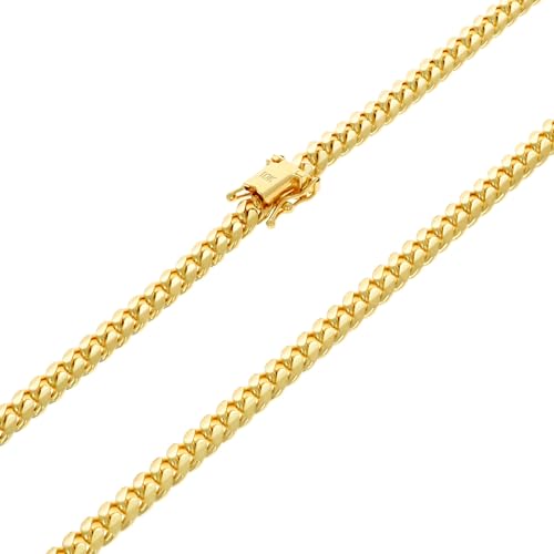 Nuragold 10k Yellow Gold 5mm Miami Cuban Link