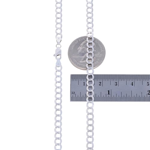 Nuragold 14k White Gold Cuban Link Chain Necklace