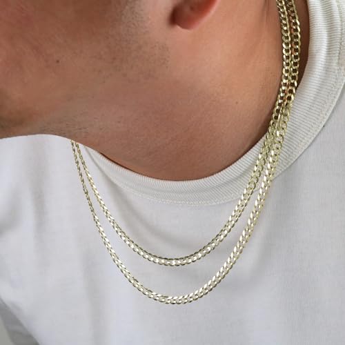Nuragold 10k Yellow Gold 5mm Curb Link Necklace