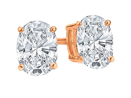 IGI Certified 5 Carat Rose Gold Diamond Earrings