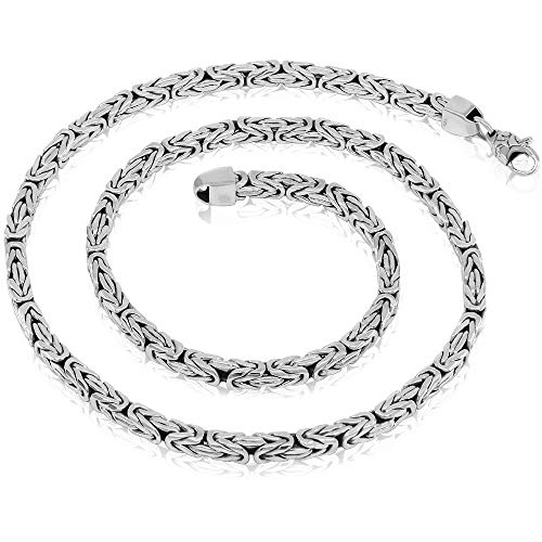 925 Sterling Silver Woven Rope Necklace - Men's VIP Shop