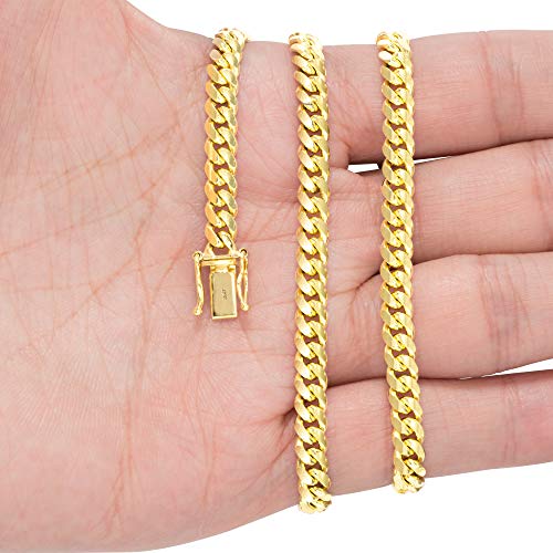 Nuragold 10k Yellow Gold 5mm Miami Cuban Link