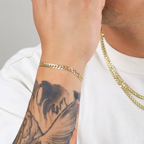 Nuragold 14k Cuban Curb Link Chain Bracelet