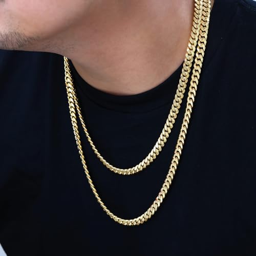10k Yellow Gold Miami Cuban Link Chain Necklace