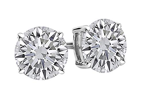 Luxury 2 Carat White Diamond Stud Earrings