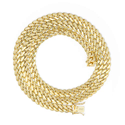 Nuragold 10k Yellow Gold 7mm Miami Cuban Link