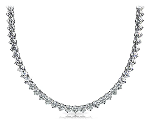 20 ct. Real Diamond Tennis Necklace in 14K Gold