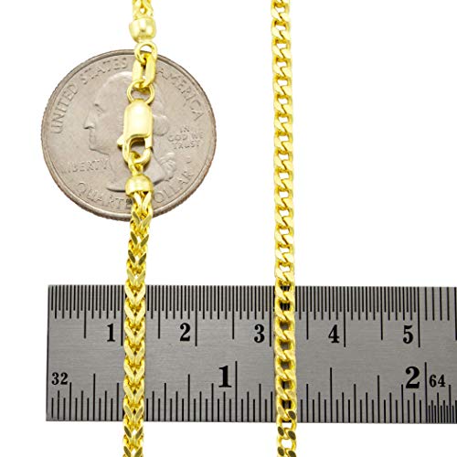 Nuragold 10k Yellow Gold Franco Box Chain Necklace