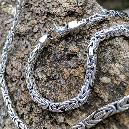 925 Sterling Silver Woven Rope Necklace - Men's VIP Shop