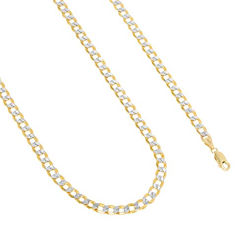 Nuragold 10k Yellow Gold Curb Link Pendant Necklace