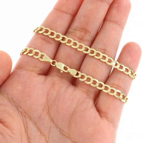 Nuragold 14k Cuban Curb Link Chain Bracelet