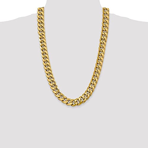 14k Yellow Gold 15mm Cuban Chain Necklace VIP