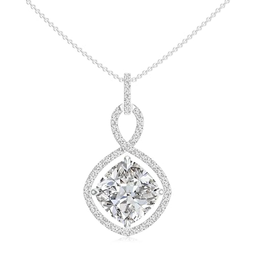 ANAKHA 10mm Diamond Cushion Infinity Pendant Necklace