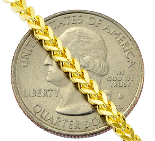 Nuragold 10k Yellow Gold Franco Box Chain Necklace