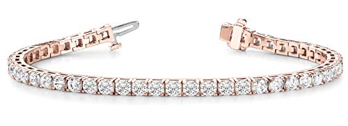 21 Carat Diamond Tennis Bracelet in 14K Rose Gold