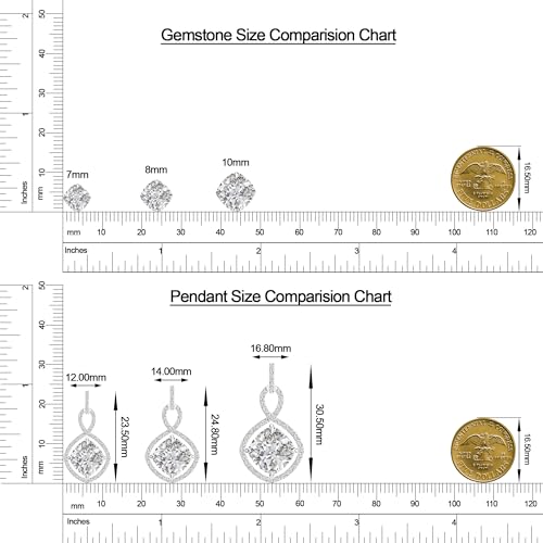 ANAKHA 10mm Diamond Cushion Infinity Pendant Necklace