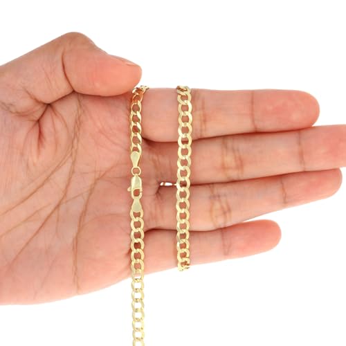 Nuragold 14k Cuban Curb Link Chain Bracelet
