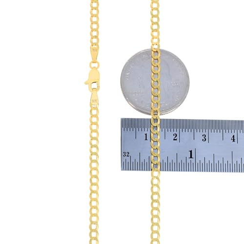 Nuragold 10k Yellow Gold Cuban Curb Necklace