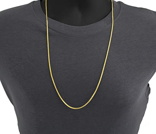 Nuragold 10k Yellow Gold Franco Box Chain Necklace