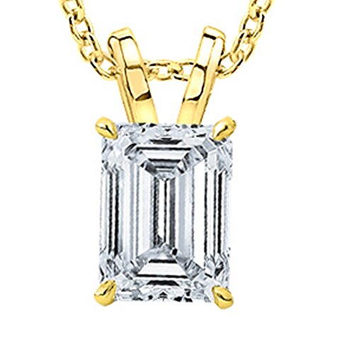 Certified Emerald Cut Diamond Pendant Necklace - VIP Collection