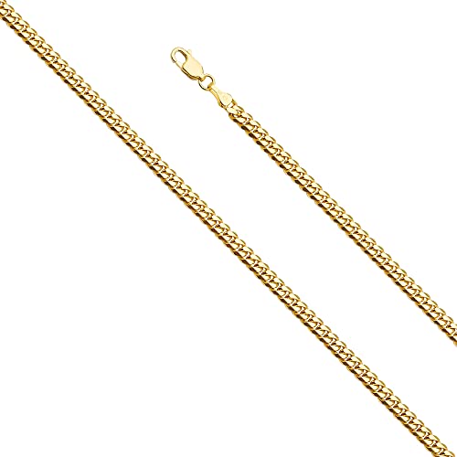 14K Solid Gold 6.5mm Miami Cuban Chain - 26