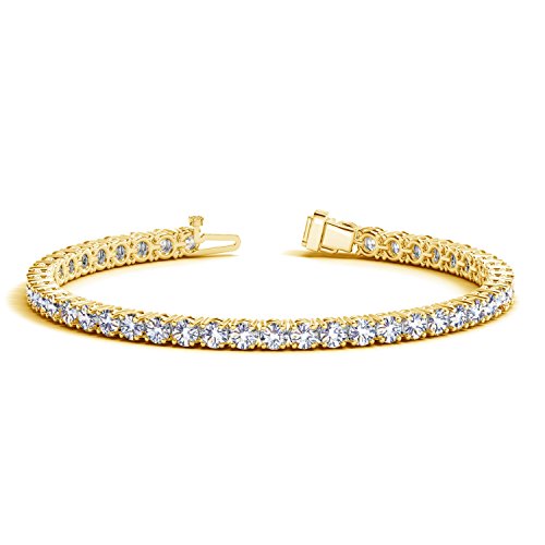 Exclusive 20 Carat Diamond Tennis Bracelet, 14K Gold