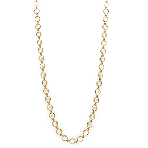 Rose Cut Diamond Chain Necklace in 18k Gold