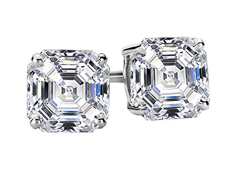 Platinum GIA Certified Asscher Cut Diamond Earrings VIP Collection