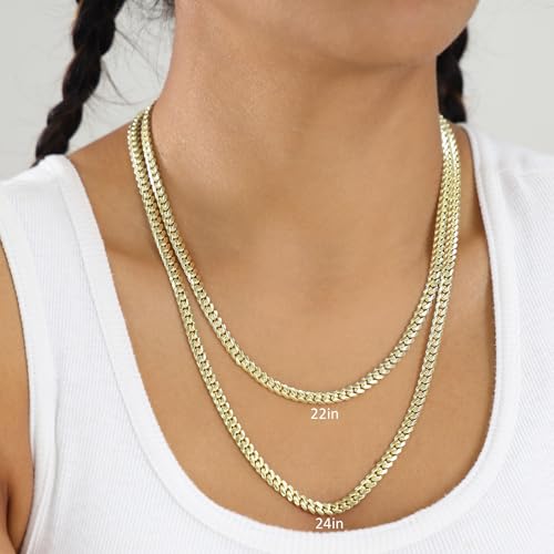 14k Yellow Gold Miami Cuban Link Chain Necklace