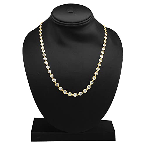 Rose Cut Diamond Chain Necklace in 18k Gold
