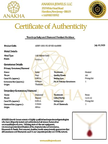 ANAKHA 10mm Diamond Cushion Infinity Pendant Necklace