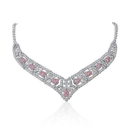 GIA Certified Diamond Necklace Set in 18k Gold