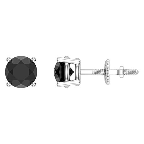 VIP Black Diamond Earrings in 14K White Gold