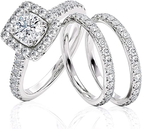 Luxury 2 Carat Diamond Engagement Ring - White Gold
