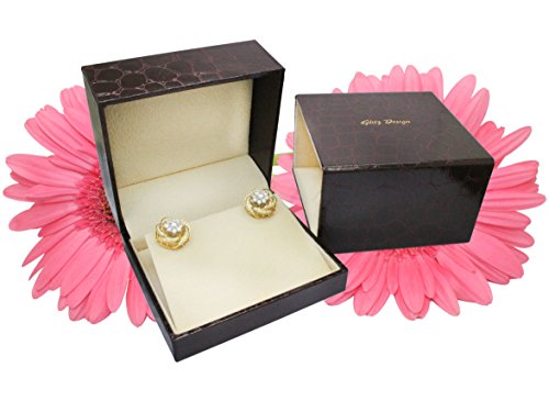 VIP Black Diamond Earrings in 14K White Gold