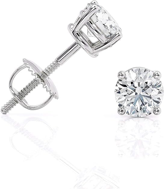 5 ct D-E Lab Grown Diamond Stud Earrings