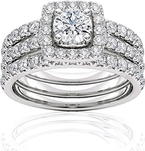 Luxury 2 Carat Diamond Engagement Ring - White Gold